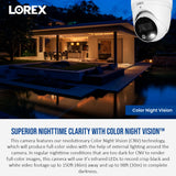 Lorex 4K 16 Camera Capable 2TB NVR Recorder with Four (4) 4K Smart Deterrence IP Dome Camera