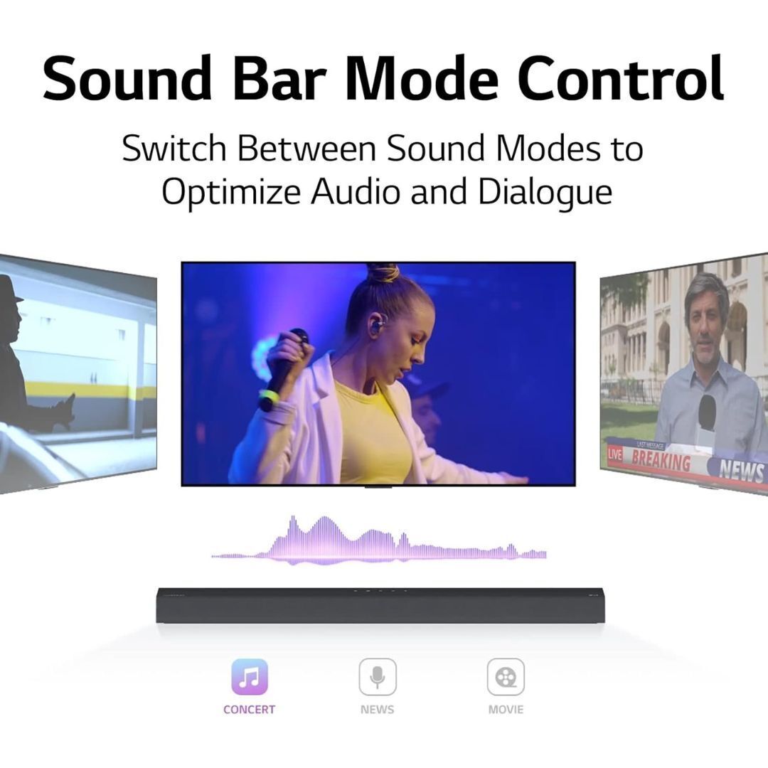 LG Soundbar with Dolby Atmos, 9.1.5 Channel, Meridian Audio Technology and HDMI 2.1 Input