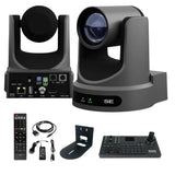 PTZOptics Move SE 20x 1080p Full HD Advanced PTZ Auto-Tracking Pan Tilt Zoom Camera (Gray) Bundle