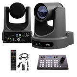 PTZOptics Move SE 20x 1080p Full HD Advanced PTZ Auto-Tracking Pan Tilt Zoom Camera (Gray) Bundle