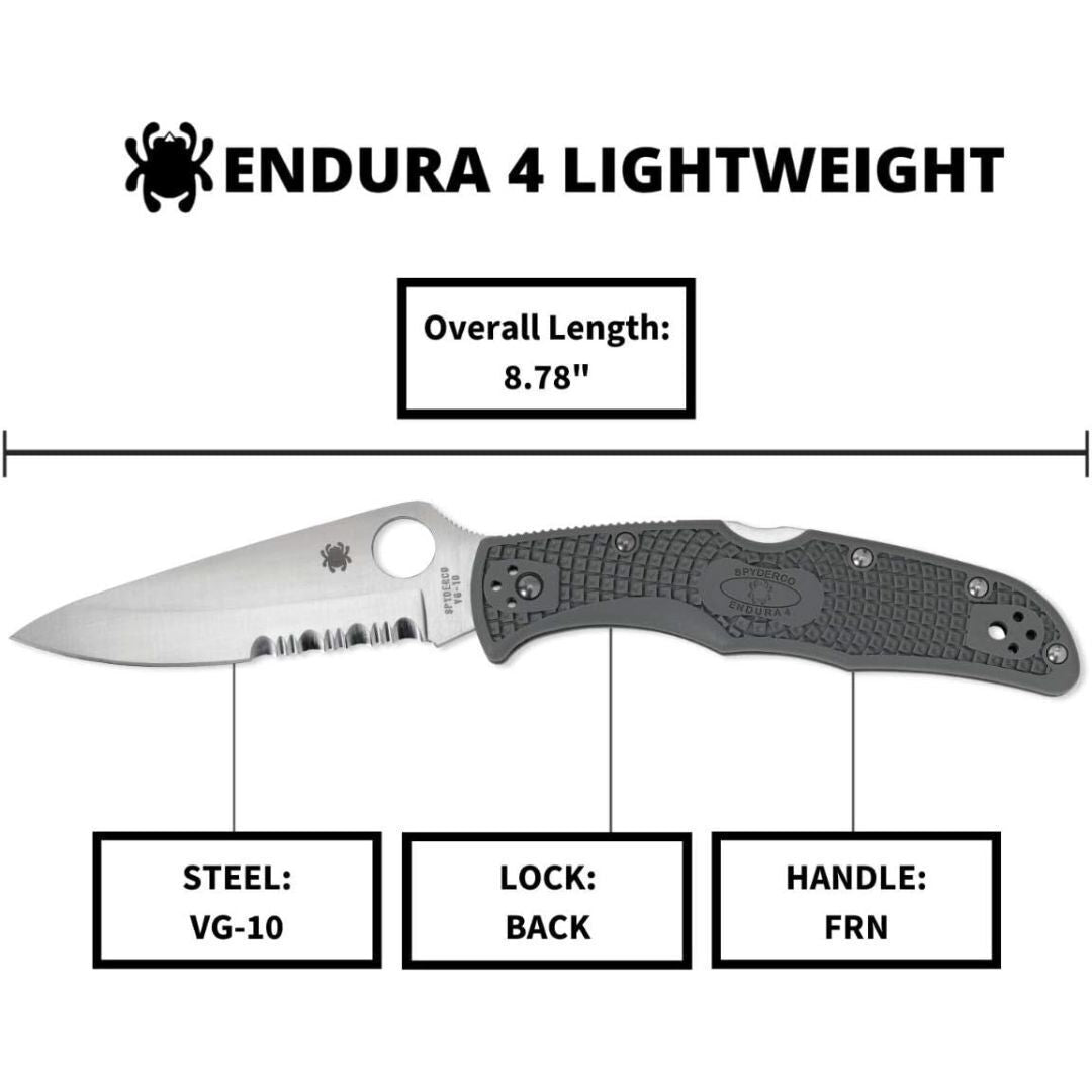 Spyderco Folding Knife Endura 4 (Open Box)