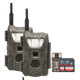 Stealth Cam Flashback White Flash Cellular Trail Camera 2-Pack with Two 32GB Cards and Card Reader