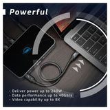 OWC 11.8-Inch Thunderbolt 4 and USB-C Cable with 40 GBPS Data Transfer (Black)