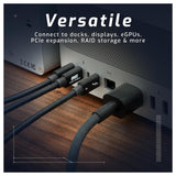 OWC 11.8-Inch Thunderbolt 4 and USB-C Cable with 40 GBPS Data Transfer (Black)
