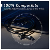 OWC 28-Inch Thunderbolt 4 and USB-C Cable with 40 GBPS Data Transfer and 240W Power Charging (Black)