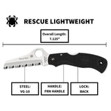 Spyderco Folding Knife Rescue 79mm