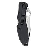 Spyderco Centofante 3 VG-10 Steel Hollow Ground Blade Knife with Thin-Profile FRN Handle (Black)