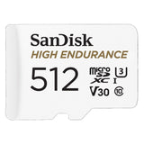 SanDisk High Endurance UHS-I MicroSDXC 512GB Memory Card with SD Adapter and 100 MBPS Read Speed