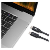 OWC 79-Inch Thunderbolt 4 and USB-C Cable with 40 GBPS Data Transfer and 100W Power Charging (Black)