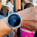 Garmin Forerunner 965 GPS 1.4-Inch Display Titanium Bezel Running Smartwatch(Whitestone/Powder Gray)