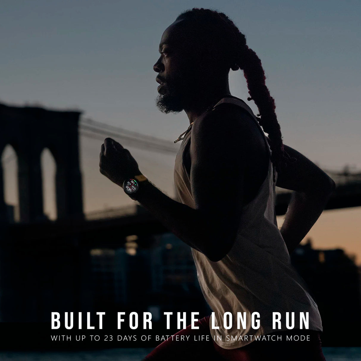 Garmin Forerunner 965 GPS 1.4-Inch Display Titanium Bezel Running Smartwatch(Whitestone/Powder Gray)