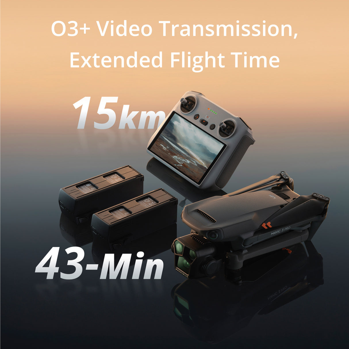 DJI Mavic 3 Pro 4/3 CMOS Triple Camera System Fly More Combo with RC Pro and Power 500 Power Station