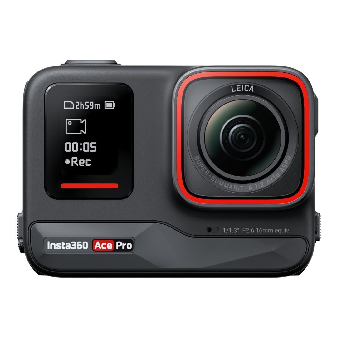 Insta360 Ace Pro Action Camera with Flip Touchscreen, HDR Video, and Waterproof Design (Black)