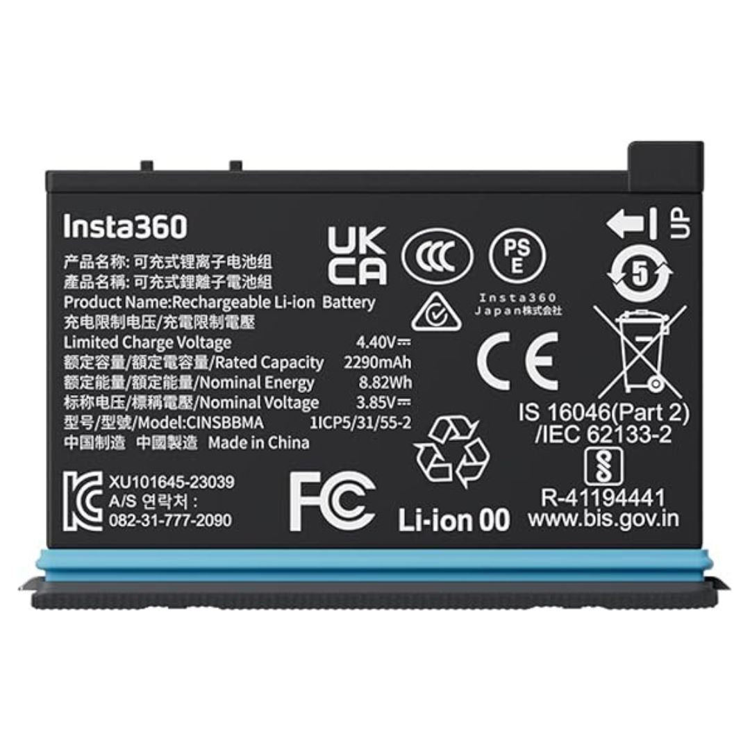 Insta360 X4 Rechargeable Battery for X4 Camera with 2290mAh High-Capacity