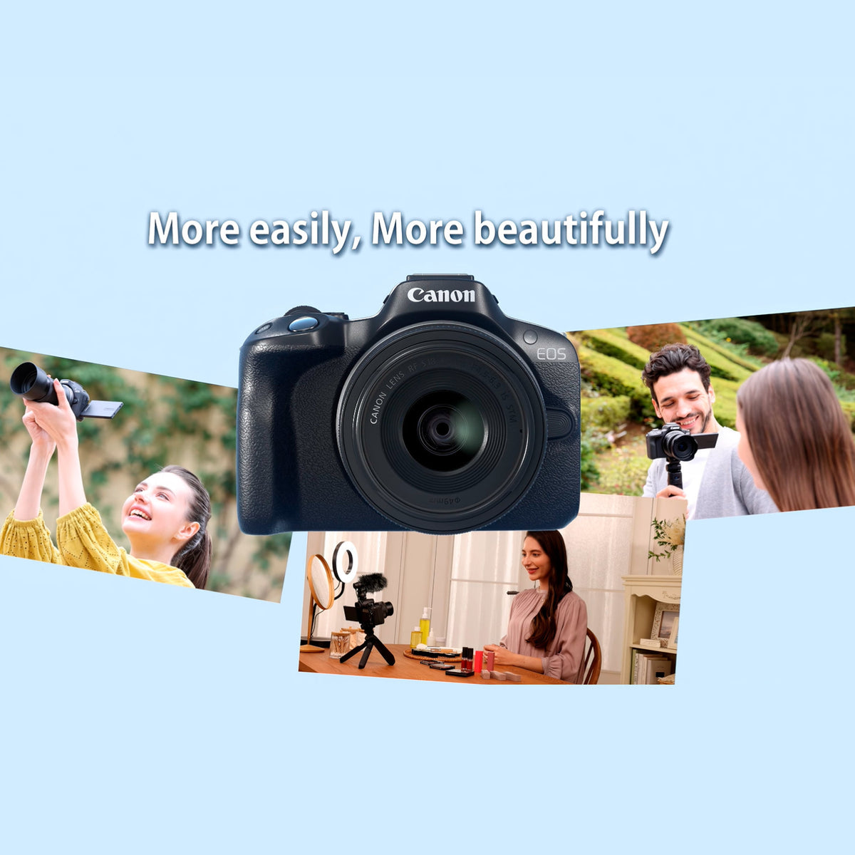 Canon EOS R50 Mirrorless Camera with 18-45mm Lens (Black)