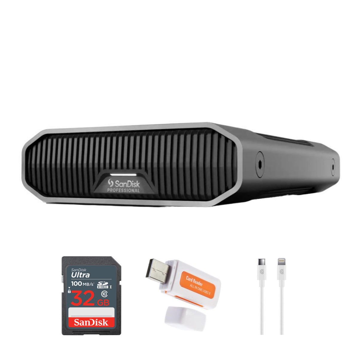 SanDisk Professional 8TB G-Drive Enterprise-Class Hard Drive with USB-C Interface Bundle