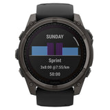 Garmin fenix 8 Sapphire Solar 51mm Smartwatch with Built-In LED Flashlight (Black and Pebble Gray)