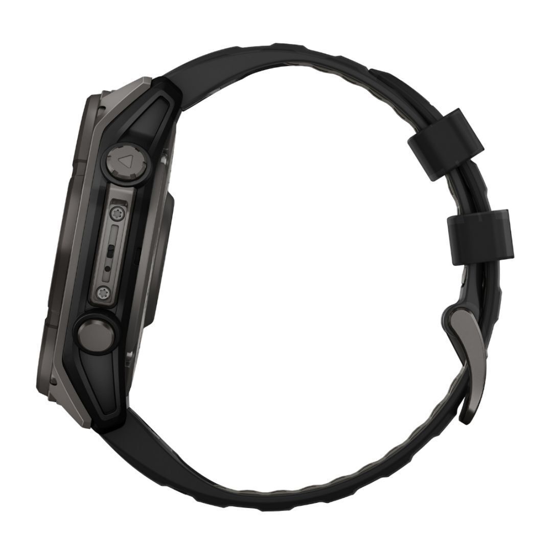 Garmin fenix 8 Sapphire Solar 51mm Smartwatch with Built-In LED Flashlight (Black and Pebble Gray)