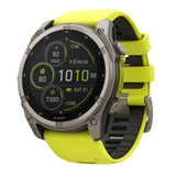 Garmin fenix 8 Sapphire Solar 51mm Smartwatch with Built-In LED Flashlight (Amp Yellow and Graphite)