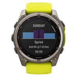 Garmin fenix 8 Sapphire Solar 51mm Smartwatch with Built-In LED Flashlight (Amp Yellow and Graphite)