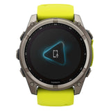 Garmin fenix 8 Sapphire Solar 51mm Smartwatch with Built-In LED Flashlight (Amp Yellow and Graphite)