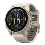 Garmin Fenix 8 43mm GPS Smartwatch with AMOLED Display (Soft Gold and Fog Gray-Dark Sandstone)