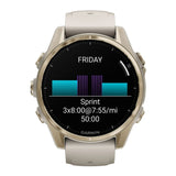 Garmin Fenix 8 43mm GPS Smartwatch with AMOLED Display (Soft Gold and Fog Gray-Dark Sandstone)
