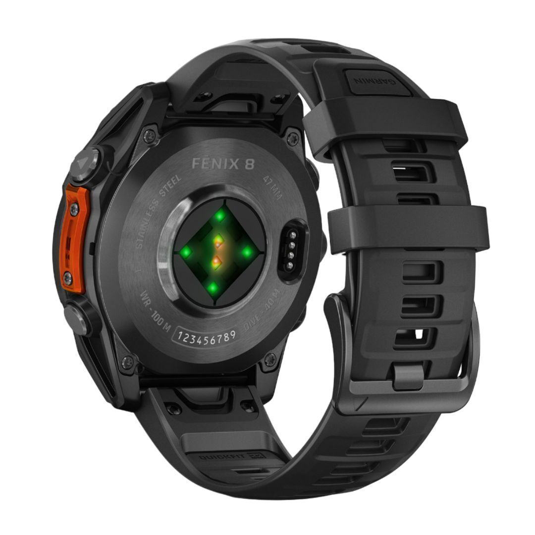 Garmin Fenix 8 47mm GPS Smartwatch with 1.4-Inch AMOLED Display (Slate Gray and Black)