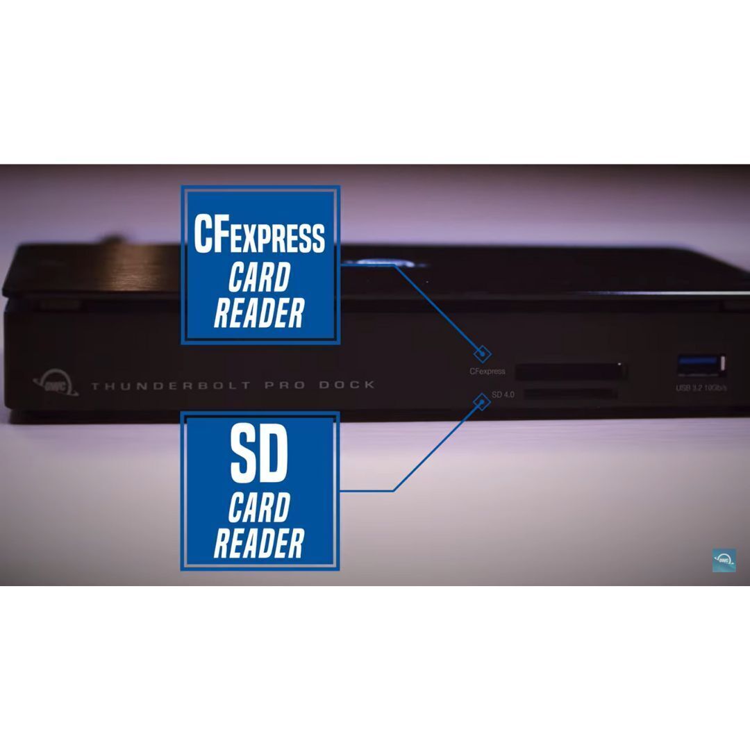 OWC Thunderbolt Pro Dock with 10G Ethernet, Frontside CFexpress and SD Card Readers (Black)
