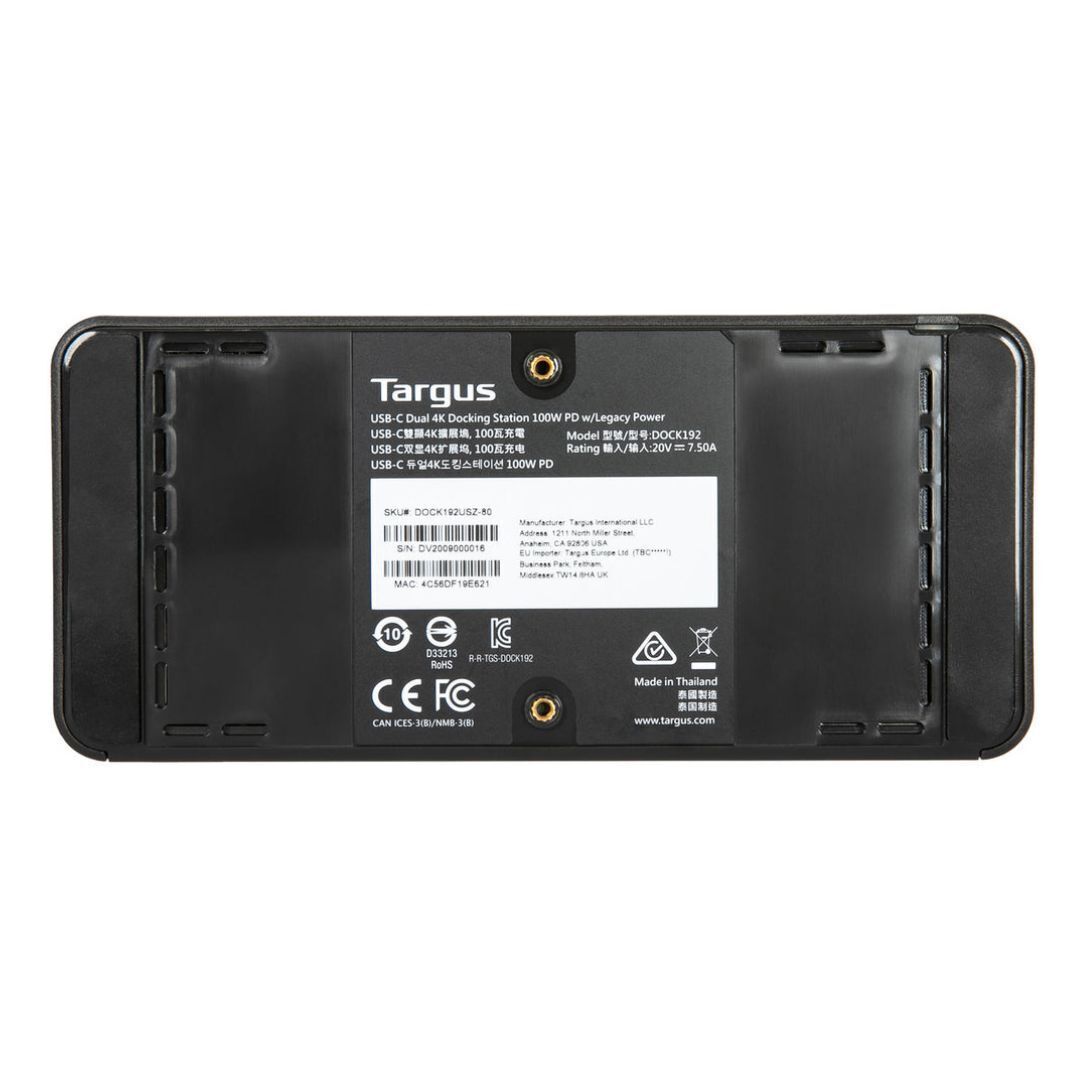 Targus USB-C Universal DV4K Docking Station with 100W Power Delivery and Dual Monitor Support