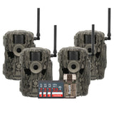 Stealth Cam 36MP Fusion Max Cellular Trail Camera 4-Pack with Four 32GB Cards and Card Reader