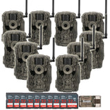 Stealth Cam 36MP Fusion Max Cellular Trail Camera 10-Pack with Ten 32GB Cards and Card Reader