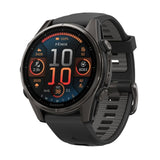 Garmin Fenix 8 43mm GPS Smartwatch (Carbon Gray DLC Titanium and Black-Pebble Gray)
