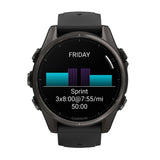 Garmin Fenix 8 43mm GPS Smartwatch (Carbon Gray DLC Titanium and Black-Pebble Gray)
