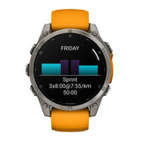Garmin Fenix 8 Sapphire 47mm GPS Smartwatch with 1.4-Inch AMOLED Display (Spark Orange and Graphite)
