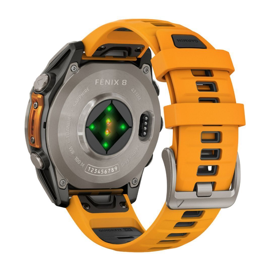 Garmin Fenix 8 Sapphire 47mm GPS Smartwatch with 1.4-Inch AMOLED Display (Spark Orange and Graphite)