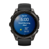 Garmin Fenix 8 Sapphire 47mm GPS Smartwatch with 1.4-Inch AMOLED Display (Black and Pebble Gray)