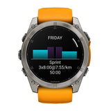 Garmin Fenix 8 Sapphire 51mm GPS Smartwatch with 1.4-Inch AMOLED Display (Spark Orange and Graphite)