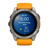 Garmin Fenix 8 Sapphire 51mm GPS Smartwatch with 1.4-Inch AMOLED Display (Spark Orange and Graphite)