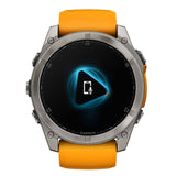 Garmin Fenix 8 Sapphire 51mm GPS Smartwatch with 1.4-Inch AMOLED Display (Spark Orange and Graphite)
