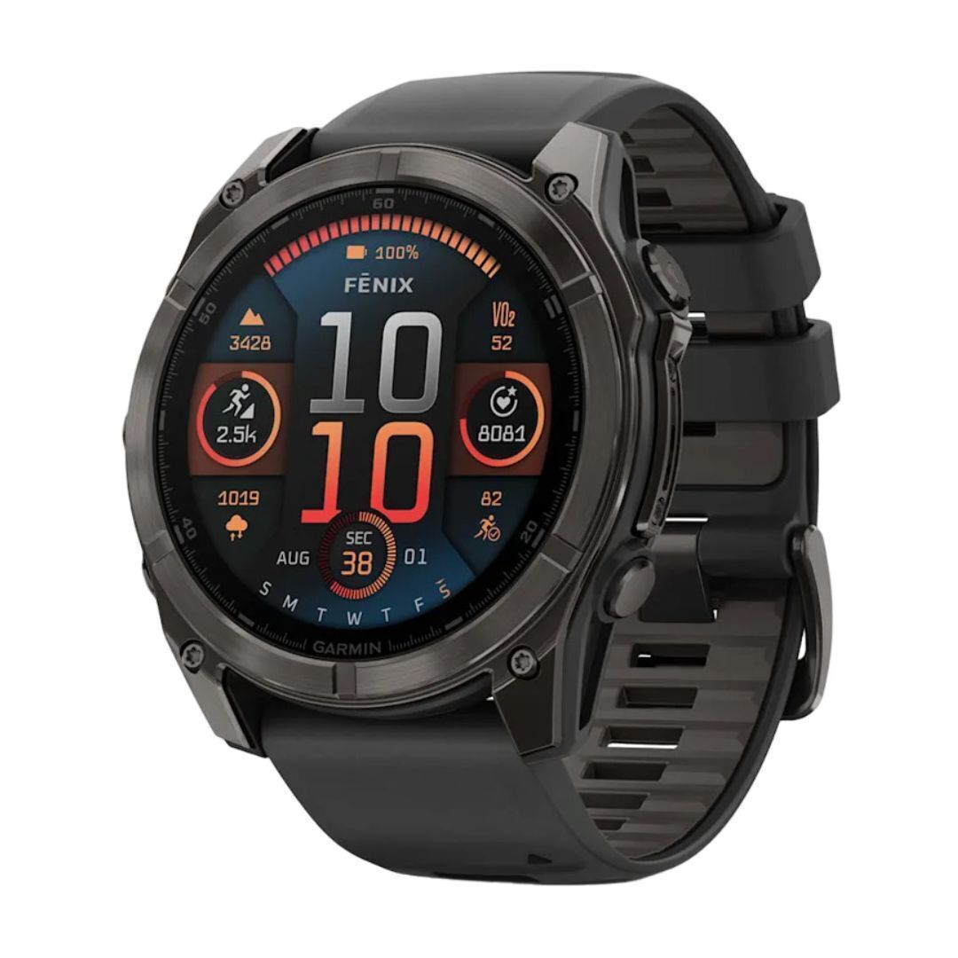 Garmin Fenix 8 Sapphire 51mm GPS Smartwatch with 1.4-Inch AMOLED Display (Black and Pebble Gray)