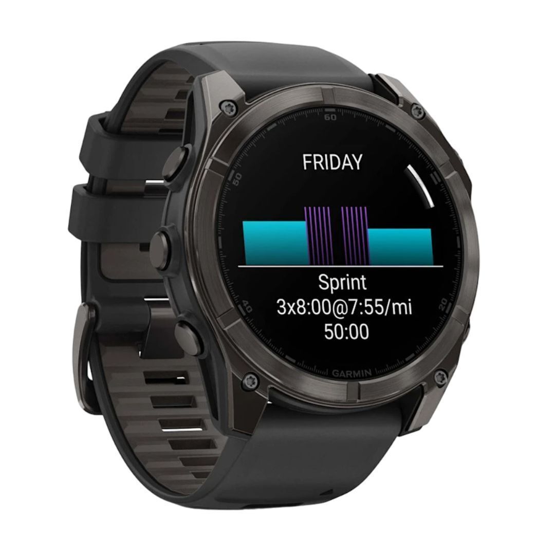 Garmin Fenix 8 Sapphire 51mm GPS Smartwatch with 1.4-Inch AMOLED Display (Black and Pebble Gray)