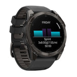 Garmin Fenix 8 Sapphire 51mm GPS Smartwatch with 1.4-Inch AMOLED Display (Black and Pebble Gray)