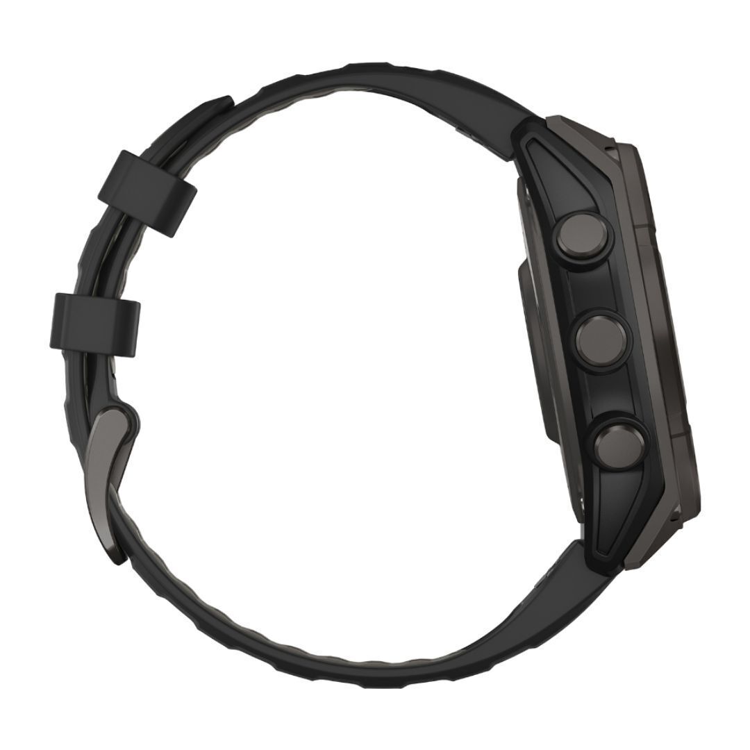 Garmin fenix 8 Sapphire Solar 47mm Smartwatch with Built-In LED Flashlight (Black and Pebble Gray)