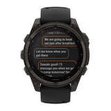Garmin fenix 8 Sapphire Solar 47mm Smartwatch with Built-In LED Flashlight (Black and Pebble Gray)