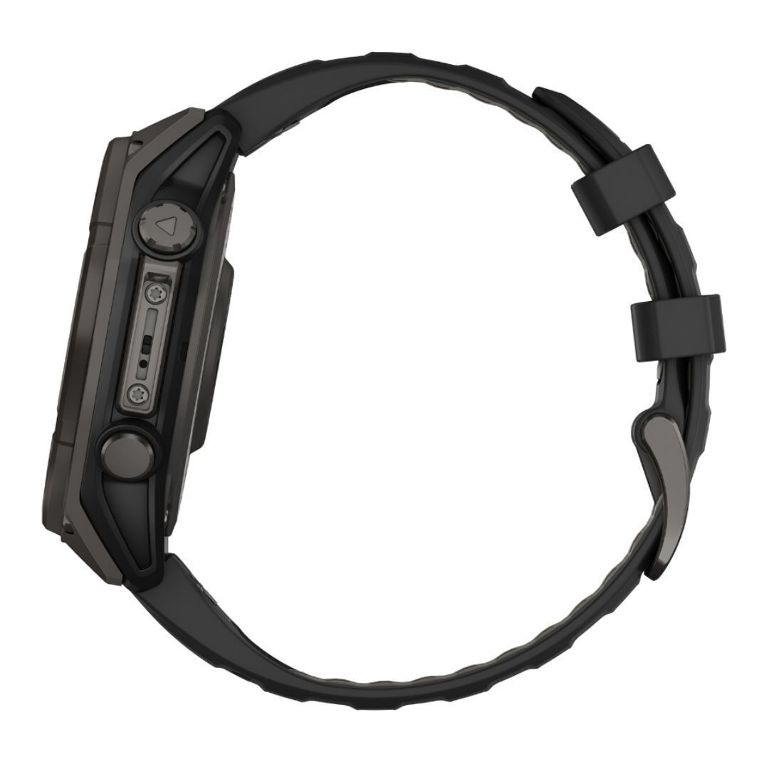 Garmin fenix 8 Sapphire Solar 47mm Smartwatch with Built-In LED Flashlight (Black and Pebble Gray)