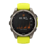 Garmin fenix 8 Sapphire Solar 47mm Smartwatch with Built-In LED Flashlight (Amp Yellow and Graphite)
