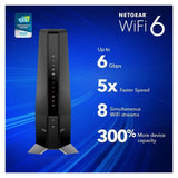 NETGEAR Nighthawk AX8 DOCSIS 3.1 Two-In-One Cable Modem with Wi-Fi 6 Router (Black, Refurbished)