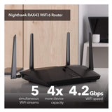 NETGEAR Nighthawk AX2400 5-Stream Dual-Band Wi-Fi 6 Router with NETGEAR Armor (Black, Refurbished)