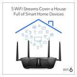 NETGEAR Nighthawk AX2400 5-Stream Dual-Band Wi-Fi 6 Router with NETGEAR Armor (Black, Refurbished)
